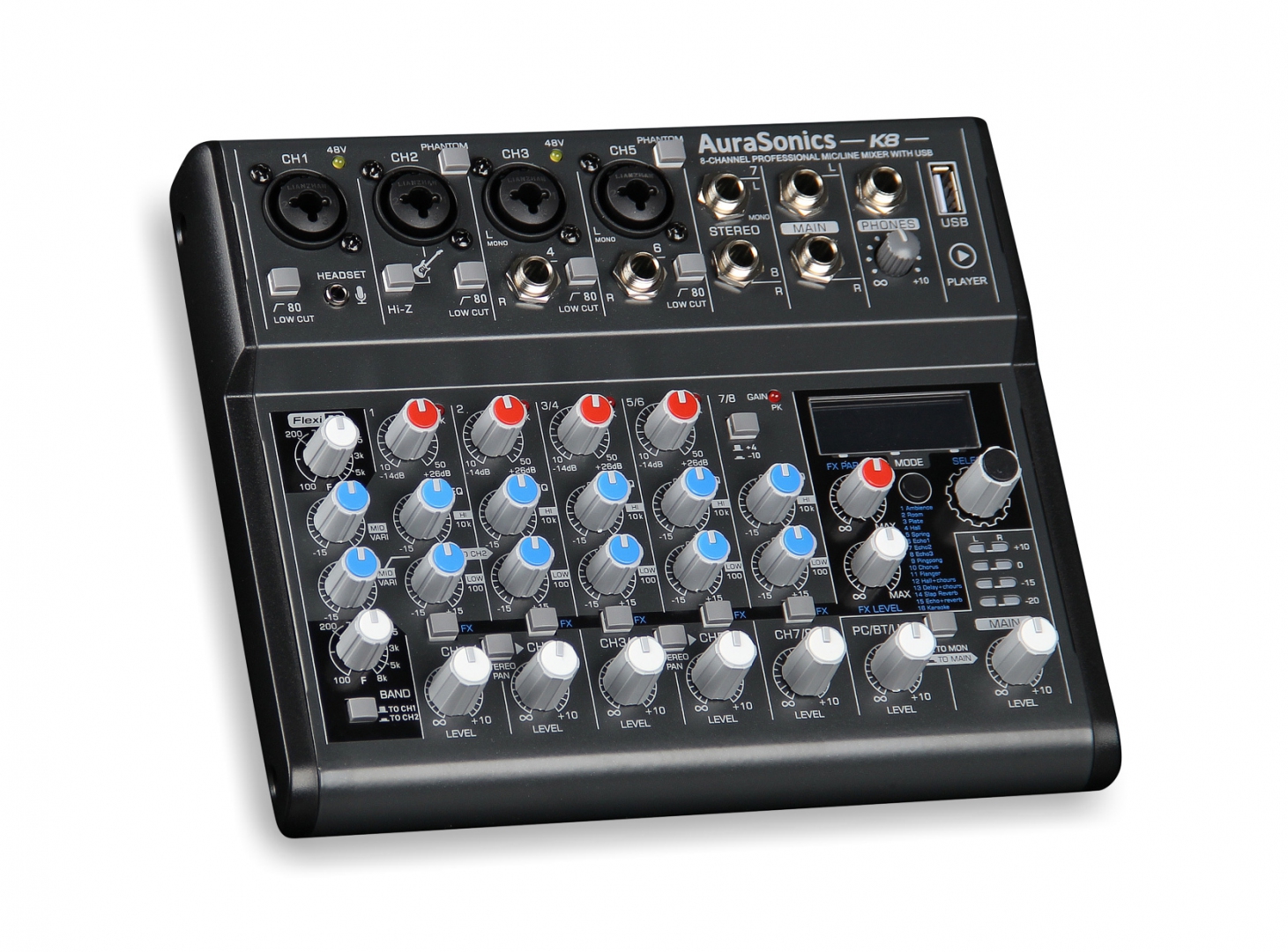 AuraSonics K8 компактный микшерный пульт в Ишимбае