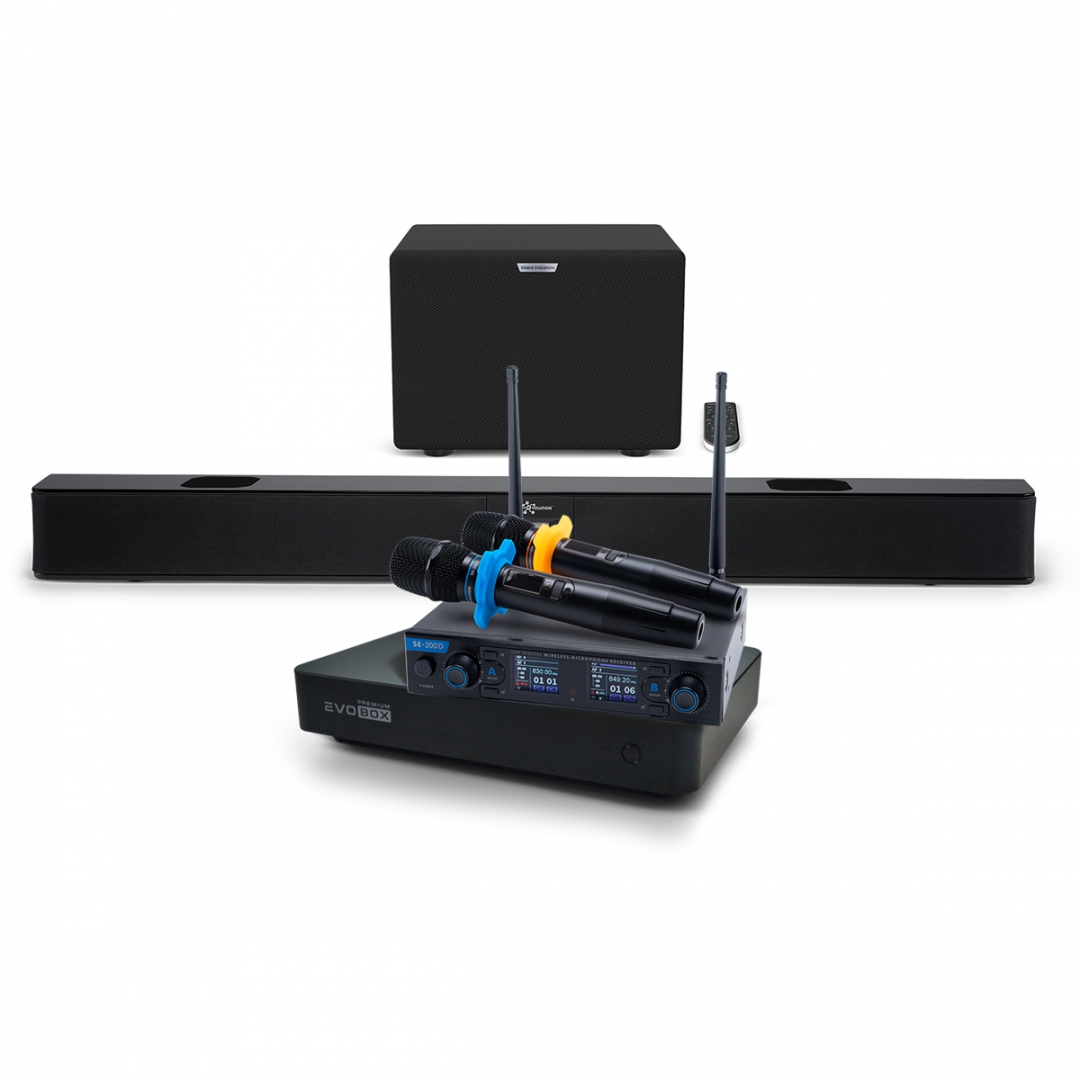 Hi-End караоке-система EVOBOX Premium + EvoSoundBar (саундбар с караоке) в Ишимбае