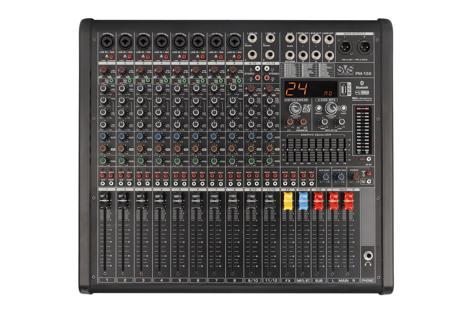 SVS Audiotechnik mixers PM-12A Активный аналоговый микшерный пульт, 12-канальный в Ишимбае